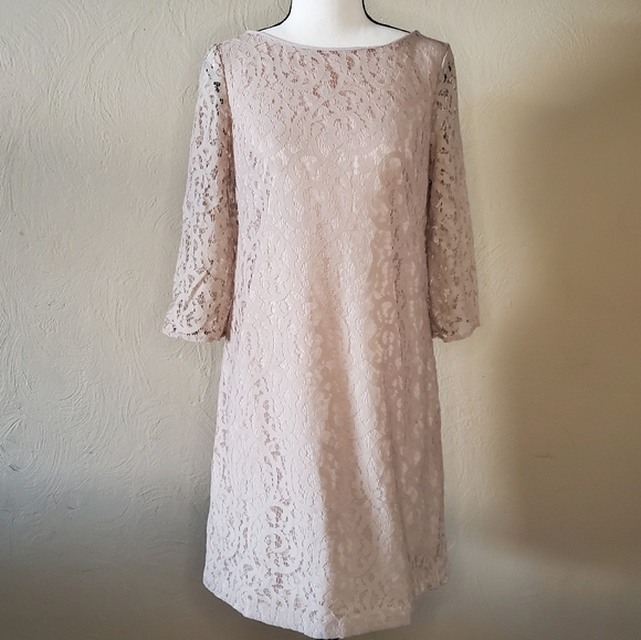 Nine West Dresses & Skirts - Nine West Size 6 Cream Dress 3/4 Sleeves.